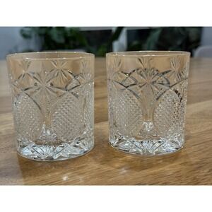 SET OF 2 RCR Royal Crystal Rock OLD FASHIONED Tumbler Glass DORICO 3.75" Italy